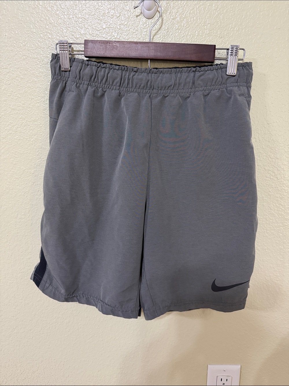 Nike Men’s Charcoal Gray Athletic Shorts with Swoosh